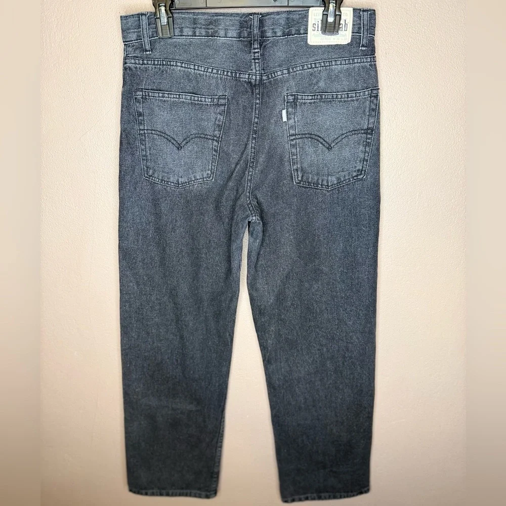 Levi's Silvertab Jeans Boy's Size 20 Reg 30x32 Gray Dark Wash Straight Baggy